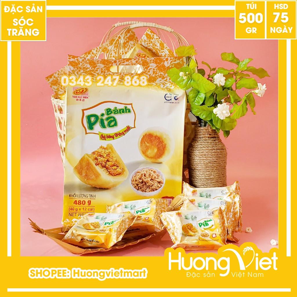 Bánh pía chà bông trứng muối Tân Huê Viên 500G, bánh pía mini sóc trăng