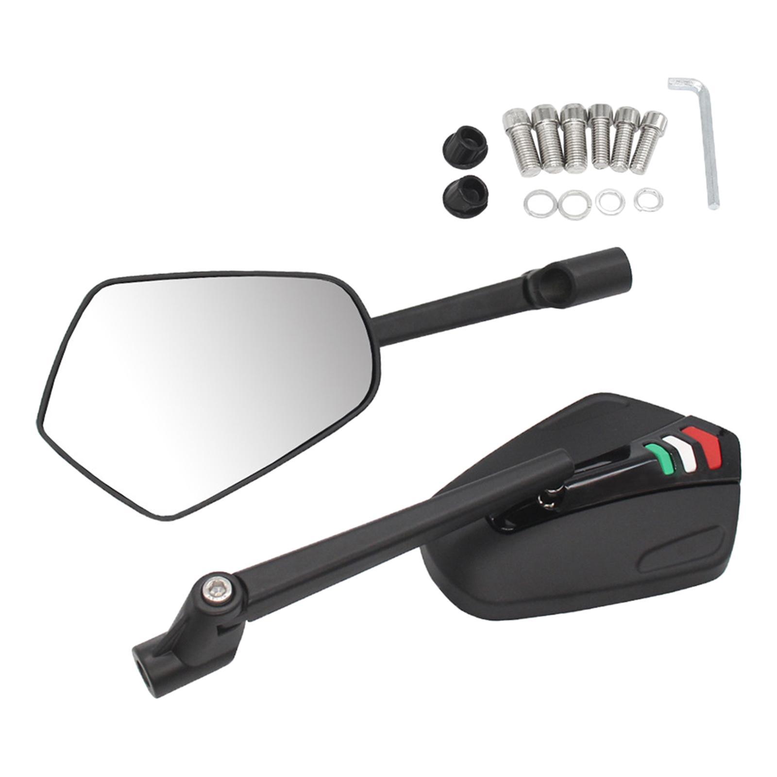2x Motorcycle Rearview Mirror Left and Right Durable Motorcycle Accessories