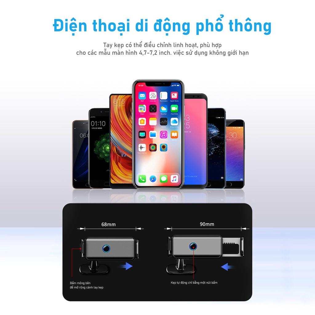 Giá Đỡ Kẹp Điện Thoại Ô Tô giá đỡ điện thoại ô tô cảm ứng cao cấp xoay 360 độ kẹp tự động