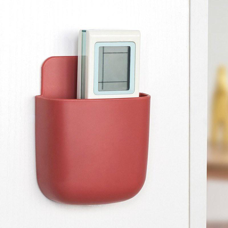 Kệ để remote, điện thoại dán tường đa năng tiện lợi, giá để đồ dùng tiện ích