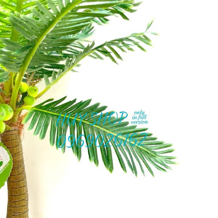 Chậu cây Trái DỪA nhân tạo trang trí nhà cửa