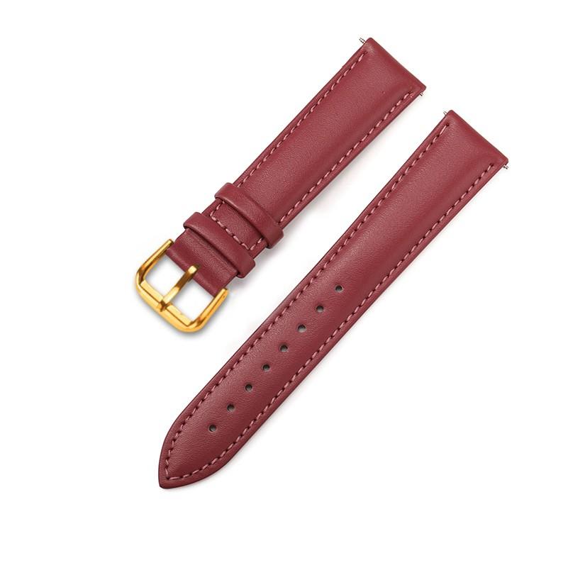 Dây da đồng hồ nam nữ DA BÒ THẬT MỊN 4 lớp, siêu mềm KHÓA CÀI thép không gỉ 316L