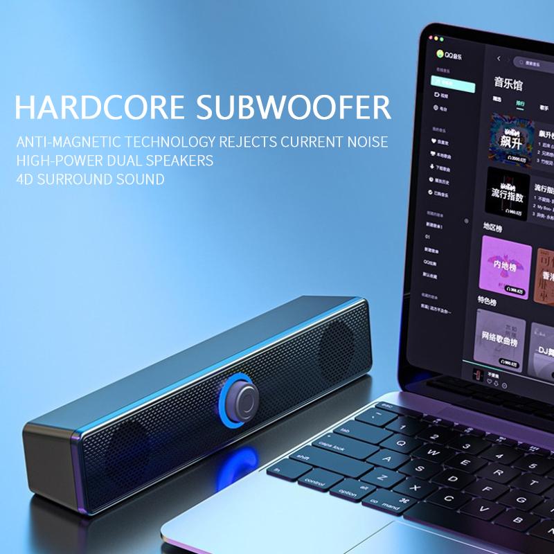TV Sound Bar Có dây USB Loa không dây tương thích với Bluetooth Rạp hát tại nhà SoundBar cho PC Loa máy tính Màu sắc: có dây và bluetooth