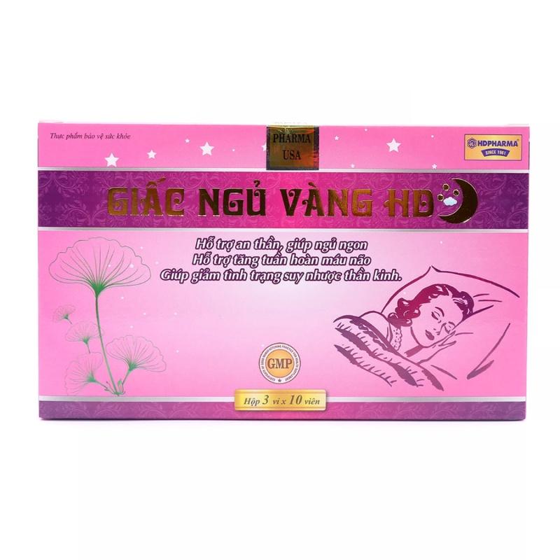 GIẤC NGỦ VÀNG HD ( hồng)Hộp 30 VIÊN - Rostex- Tủ Thuốc Bảo Châu