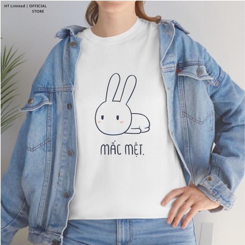 Áo thun thiết kế Unisex thỏ bảy màu hài hước, Cotton Cao Cấp 100%