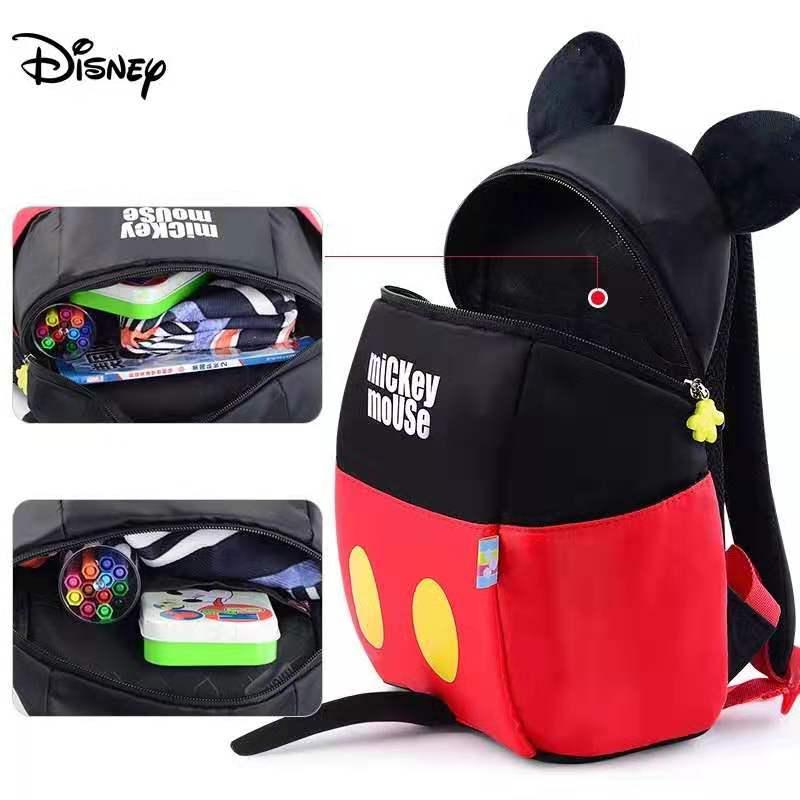 Disney Mickey Minnie Bé Ba Lô Trẻ Em Học Bé Trai và Bé Gái Ngoài Trời Túi Xách Chống Mất Đi Bộ Dây Đeo Tay Quà Tặng Sinh Nhật