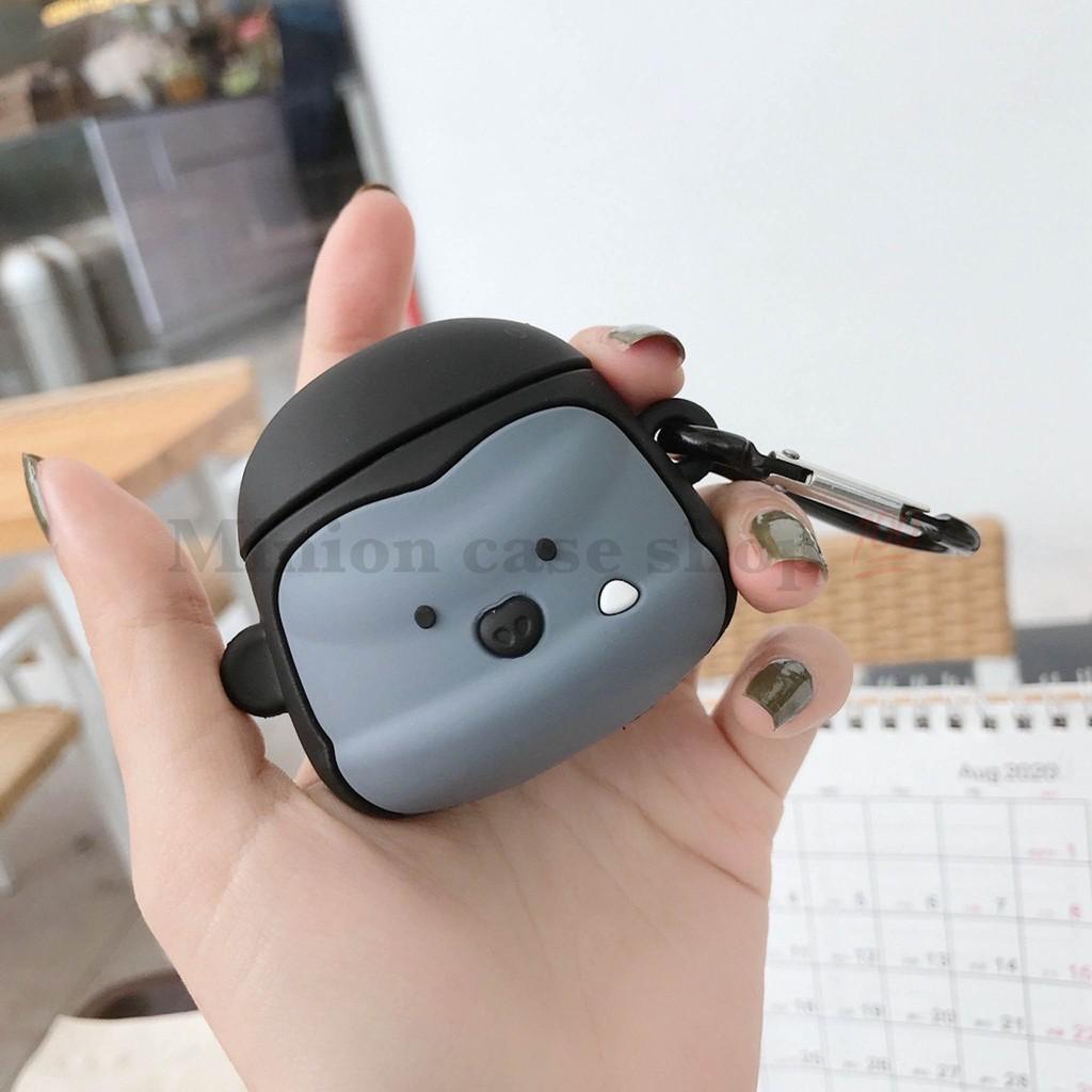 Bao Case Ốp dành cho airpod 1 và 2, tai nghe bluetooth i11,i12, i100, i9s... silicon 3D Monkey cao cấp