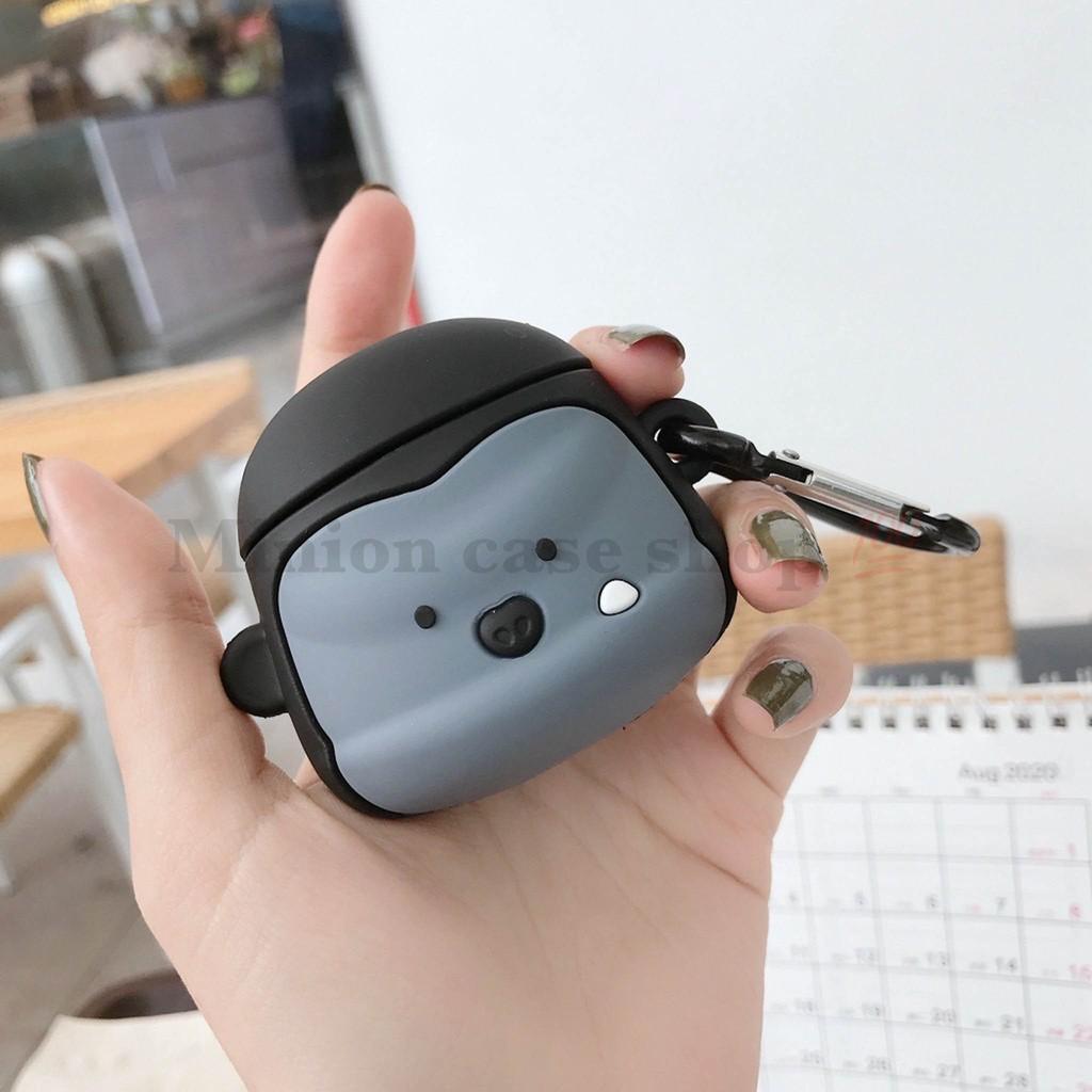 Hình ảnh Bao Case Ốp dành cho airpod 1 và 2, tai nghe bluetooth i11,i12, i100, i9s... silicon 3D Monkey cao cấp