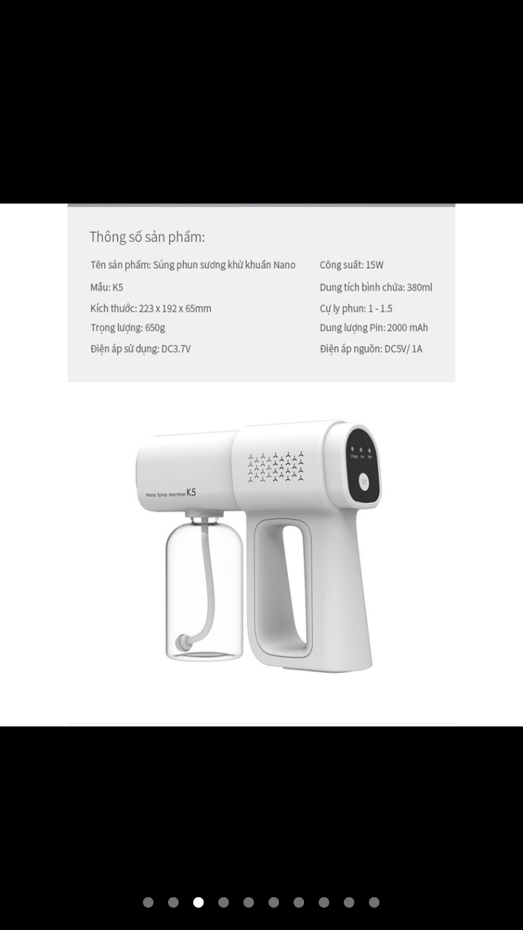 Máy phun sát khuẩn tích hợp tia UV