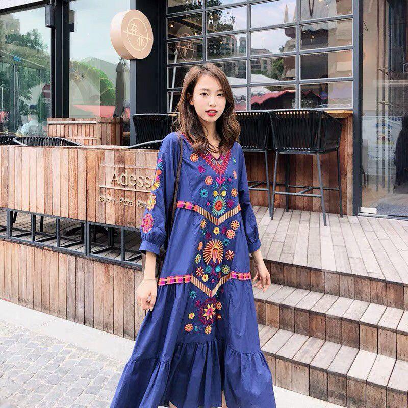 ĐẦM BABYDOLL THÊU THỔ CẨM