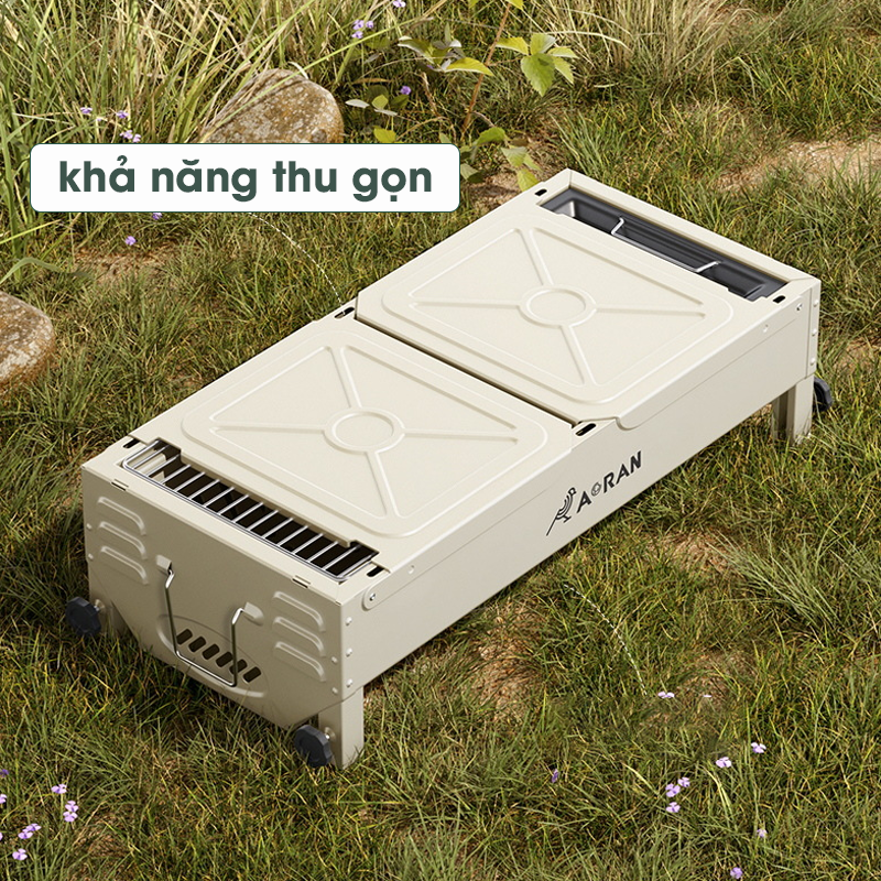 Bếp Nướng Than Hoa Ngoài Trời Gấp Gọn Có Quai Xách Thuận Tiện Di Chuyển Và Đi Du Lịch Dã Ngoại - PH22913