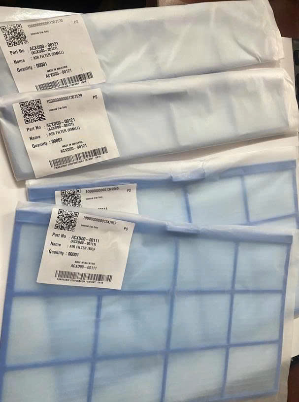 BỘ 4 TẤM LƯỚI LỌC MÁY LẠNH PANASONIC INVERTER – HÀNG CHÍNH HÃNG