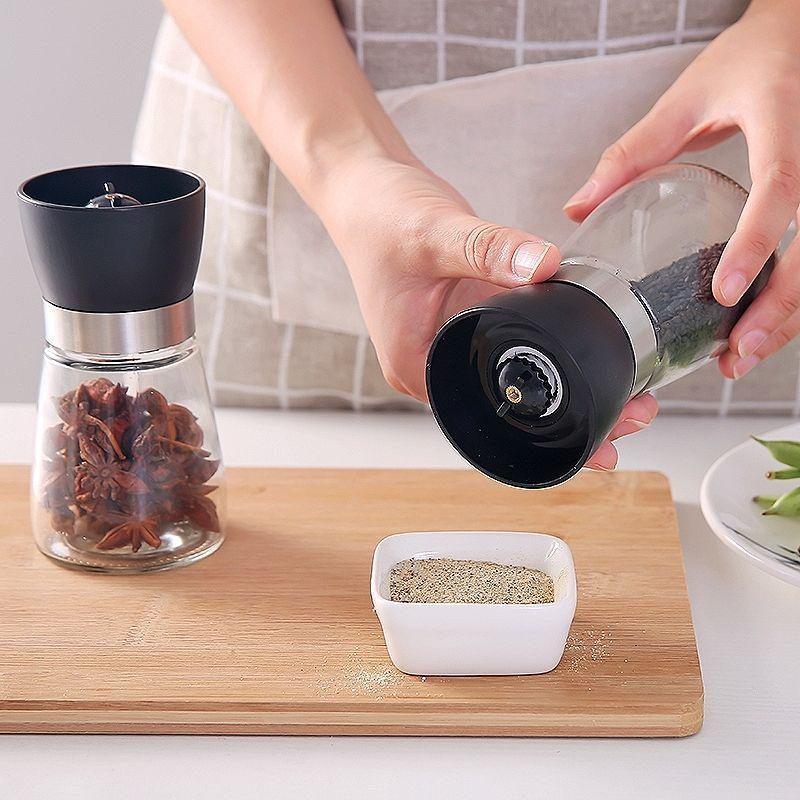 Dụng Cụ Xay Tiêu Thủy Tinh, Cối Xay Tiêu Mini, Lọ Xay Tiêu Tiện Lợi