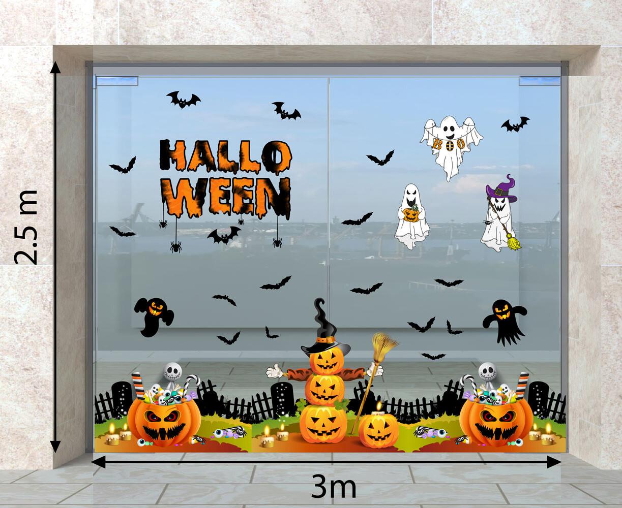 DECAL TRANG TRÍ HALLOWEEN 2023  COMBO SỐ 10