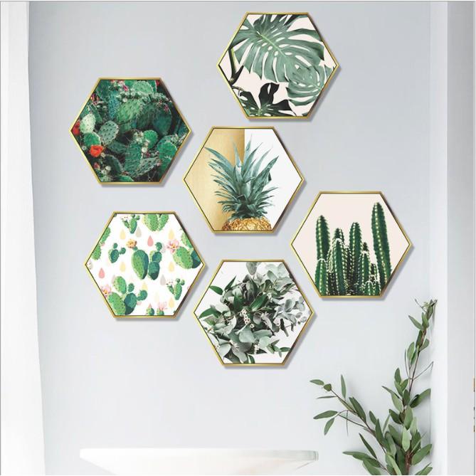 Bộ 6 khung an dán tường XƯƠNG RỒNG MỚI - Decal dán tường phòng khách, phòng ngủ, phòng học