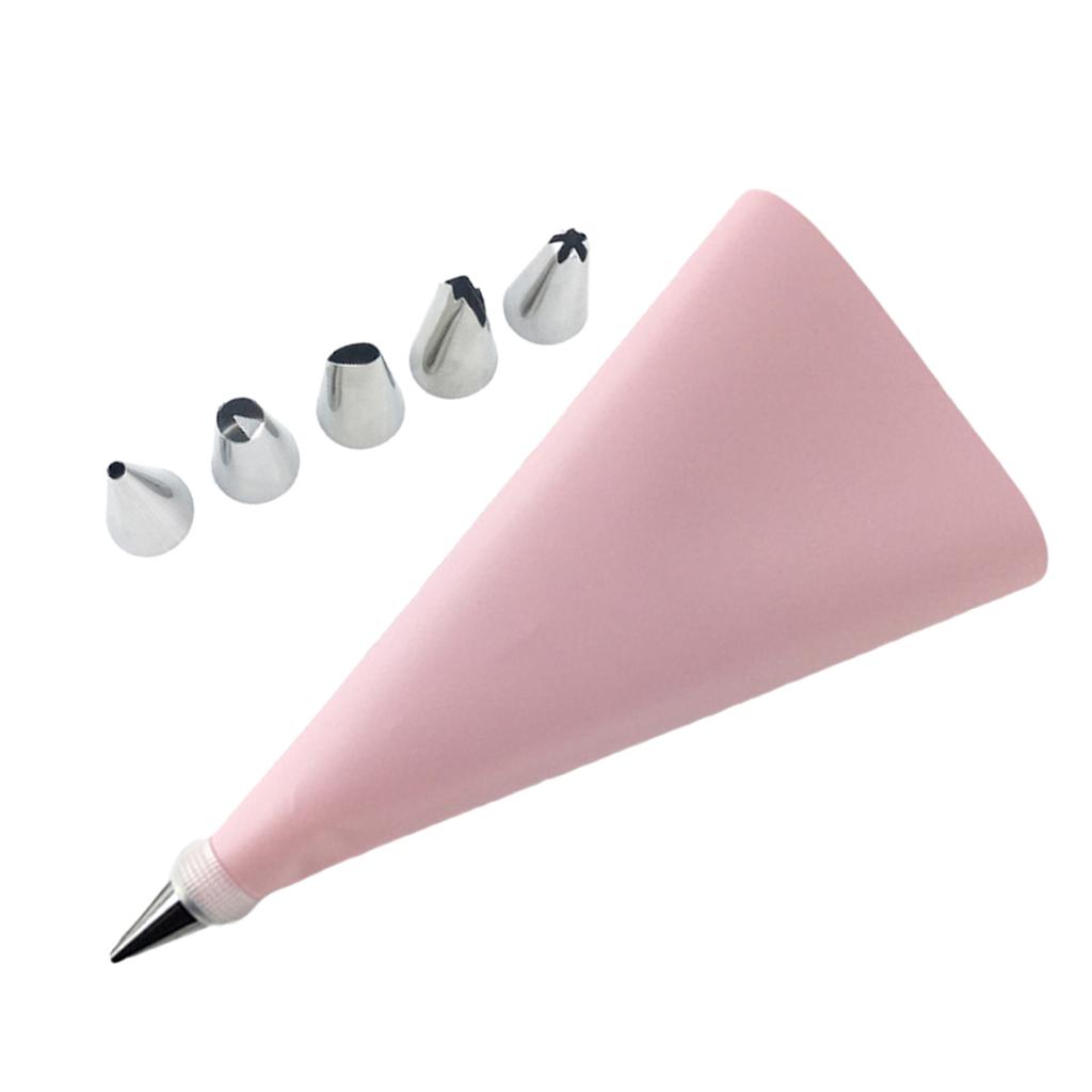 2Set Piping Pastry Bag Stainless Steel Nozzles Cake Decor DIY Tools Set