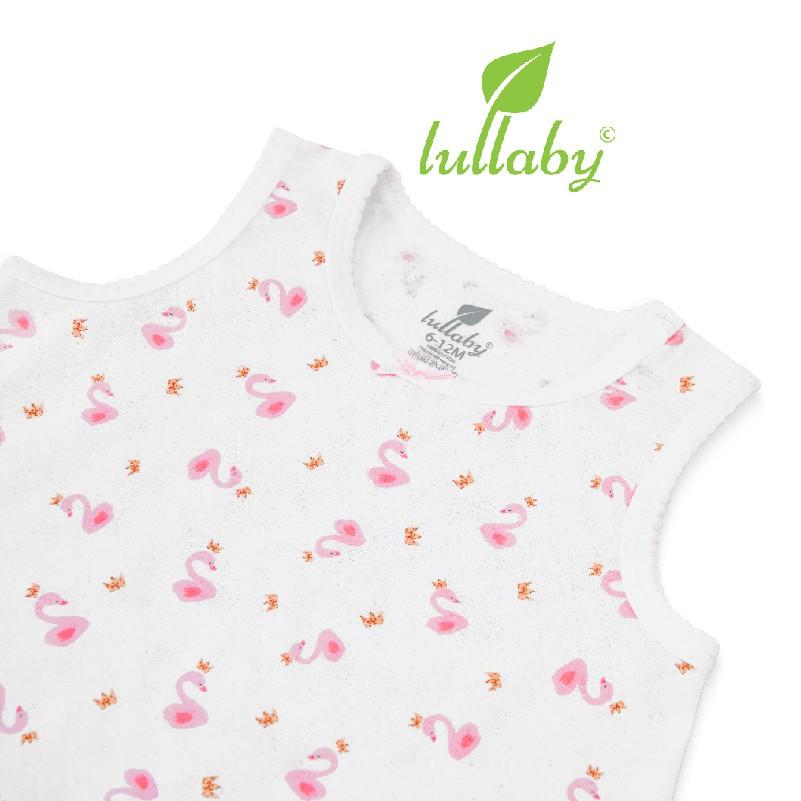 Đồ bộ bé gái Lullaby sát nách NH82B Trắng - Màu trắng,3 tuổi