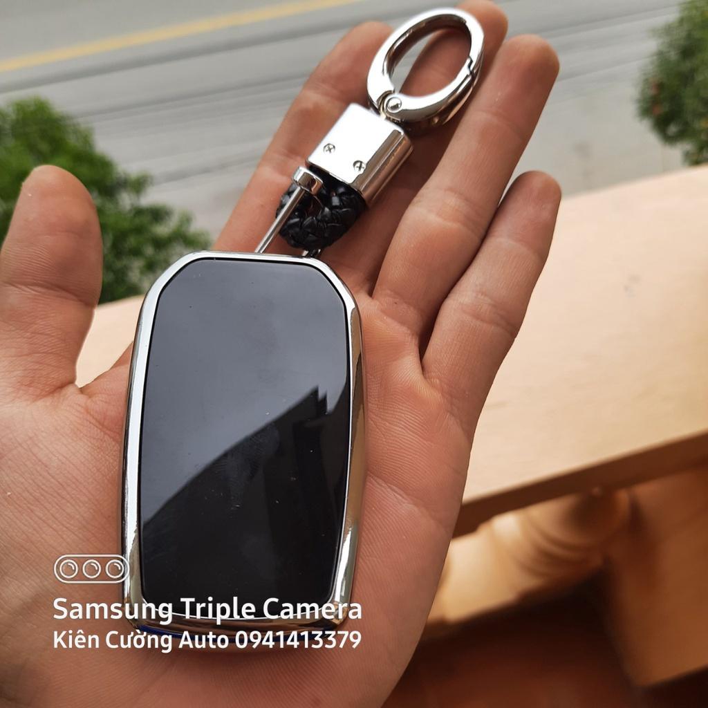 Bao chìa khoá ô tô Camry 4 nút silicon mạ crom Full hộp