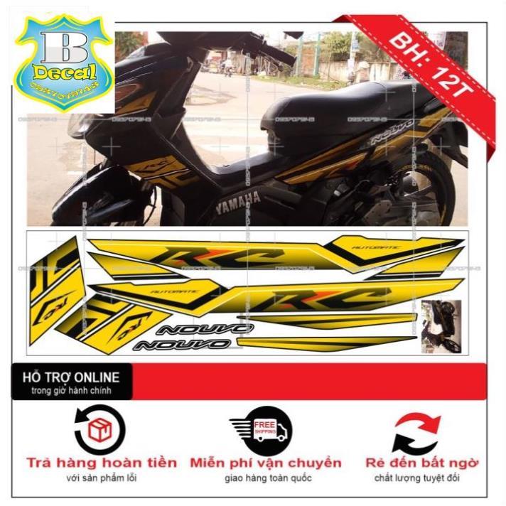 Tem rời dành cho NOUVO 2,3 RC VÀNG ĐEN