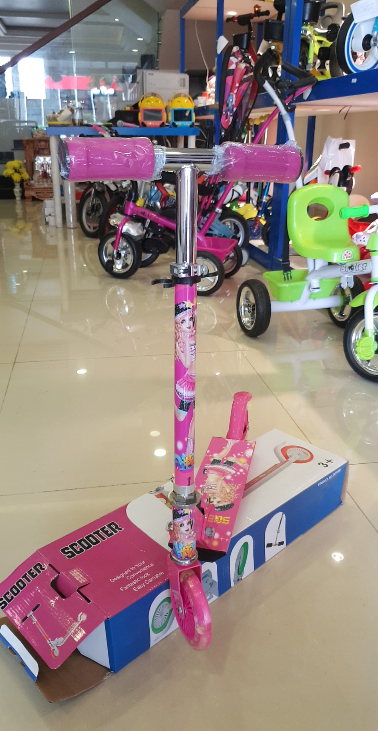 Xe trượt Scooter cho bé Broller S010 - Hồng