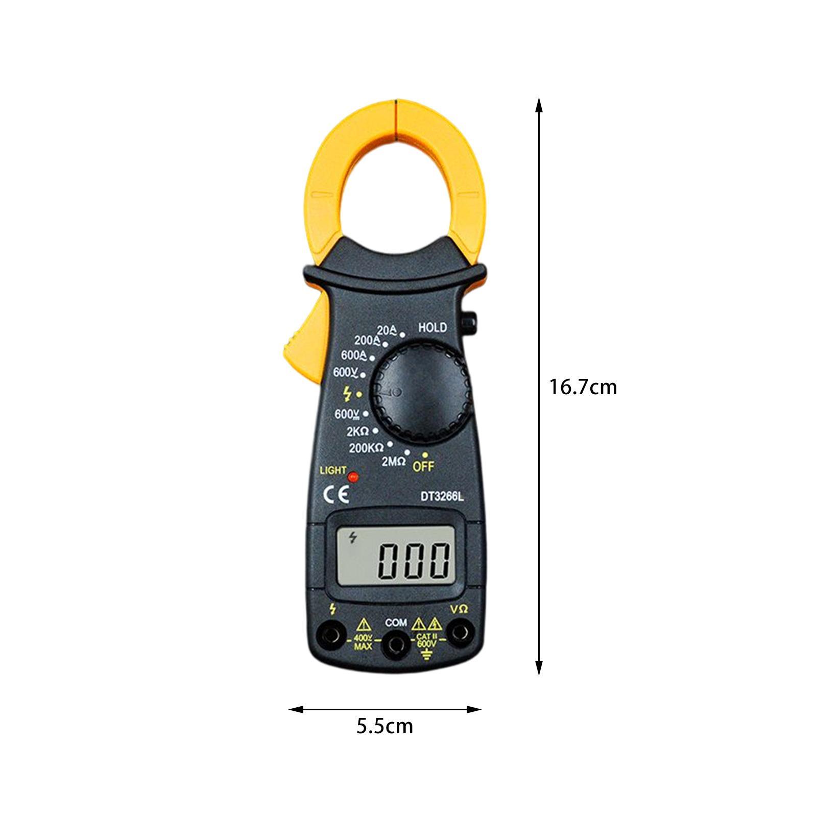 Digital Clamp Meter Professional Low Battery Indicator LCD Display Measure Resistance Multifunction DC Digital Clamp Meter