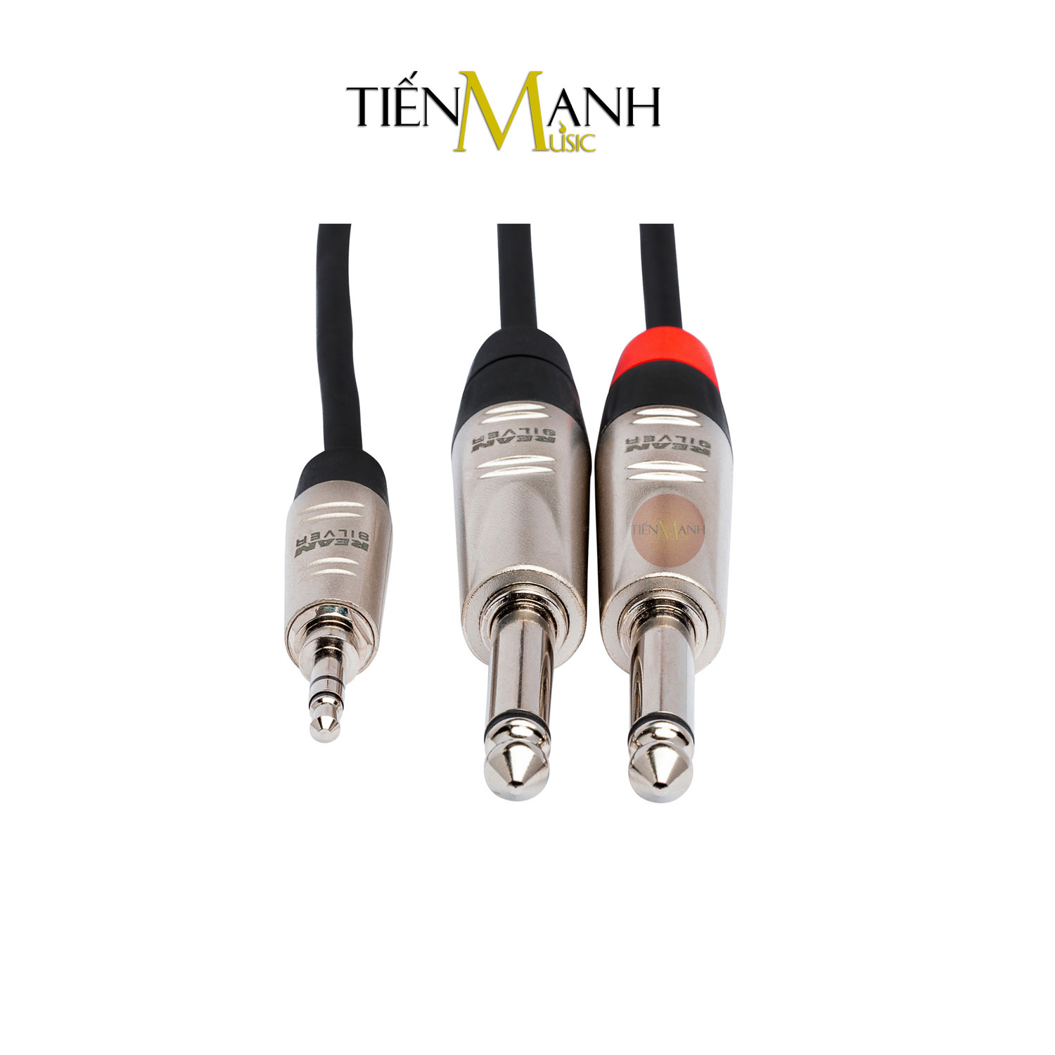 Dây Chia Tín Hiệu Chữ Y Hosa Pro REAN Dài 3m Đầu 3ly Stereo TRS Sang 2 Đầu 6ly Mono TS HMP-010Y Cable 1/4 in Hàng Chính Hãng - Kèm Móng Gẩy DreamMaker