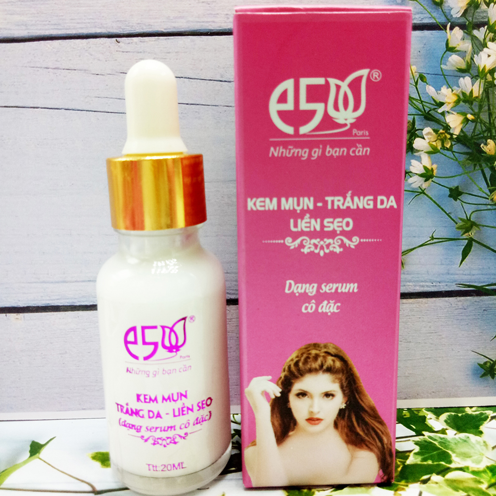 Kem mụn trắng da liền sẹo E5 -10 ml (serum cô đặc)