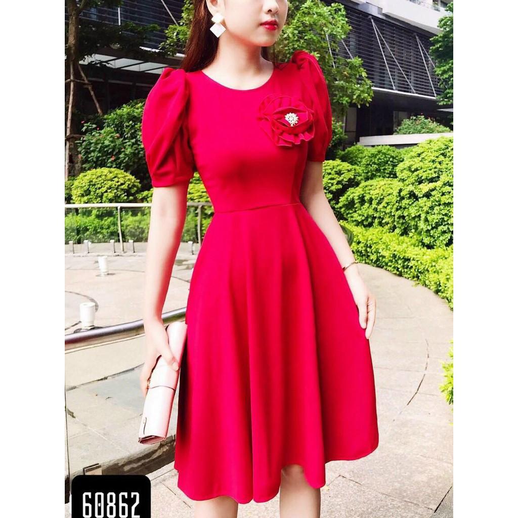 ĐẦM XÒE DỰ TIỆC KÈM HOA ĐÍNH NGỌC DỄ THƯƠNG