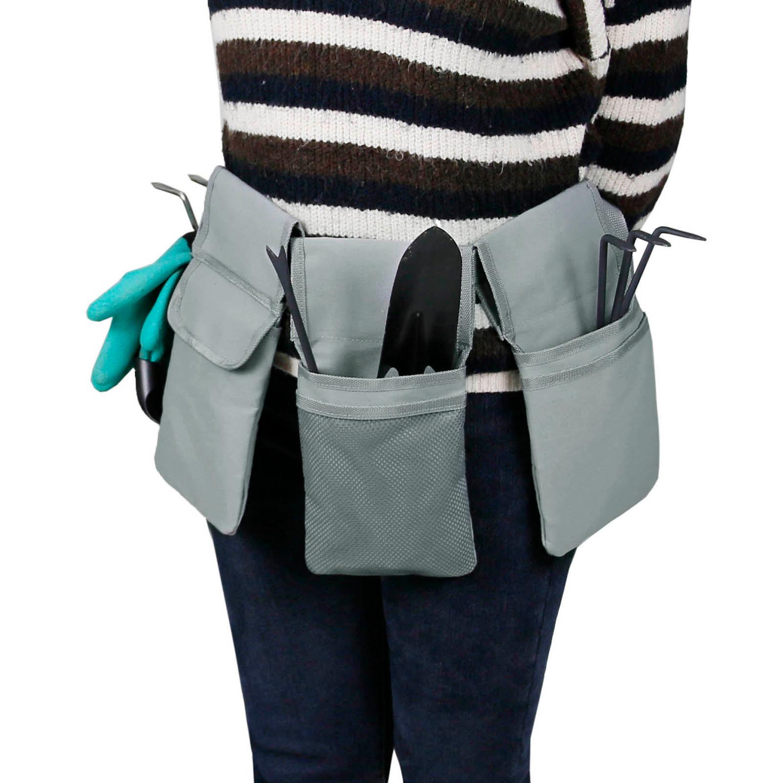 Đai thắt lưng đựng dụng cụ làm vườn với 4 túi kích thước vừa và nhỏ không thấm nước