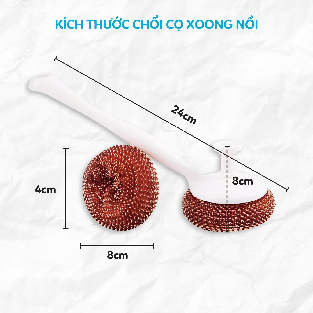 Chổi Cọ Xoong Nồi Kèm 2 Miếng Cọ Nồi Đa Năng MyJae