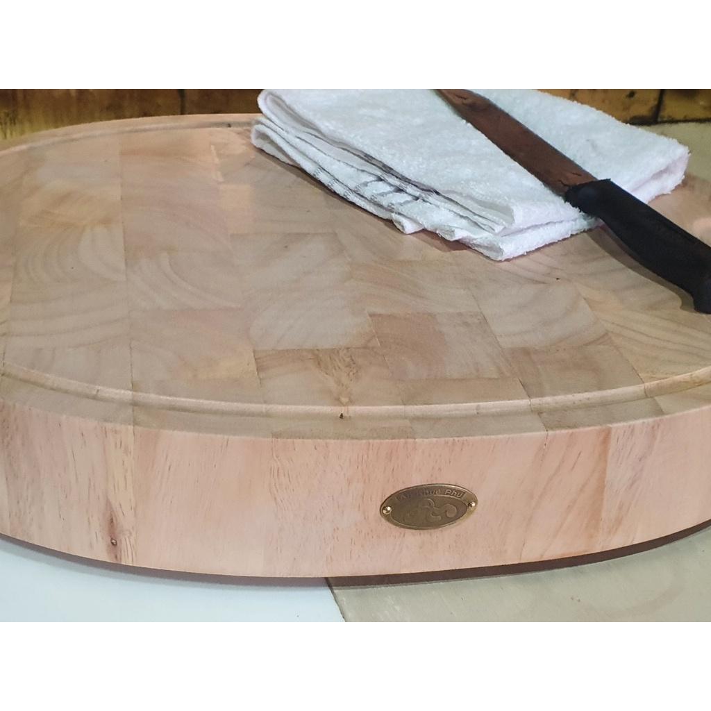 Thớt gỗ hình trái xoan | Oval chopping board OCB.21-MOQ