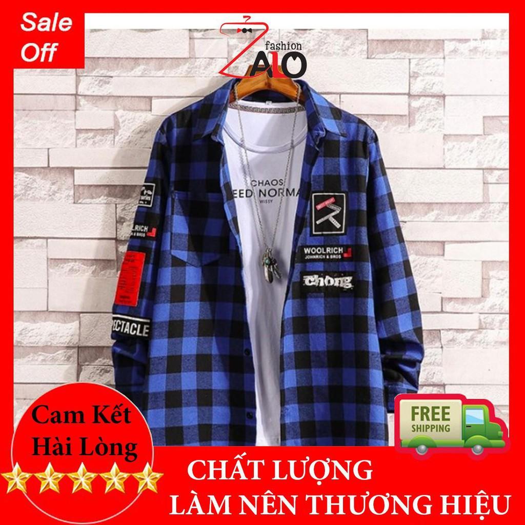 ️Mẫu Hot️ Áo Khoác Sơ Mi Tay Dài Nam Nữ Kẻ CARO Cực Chất SM011 - NHUH20