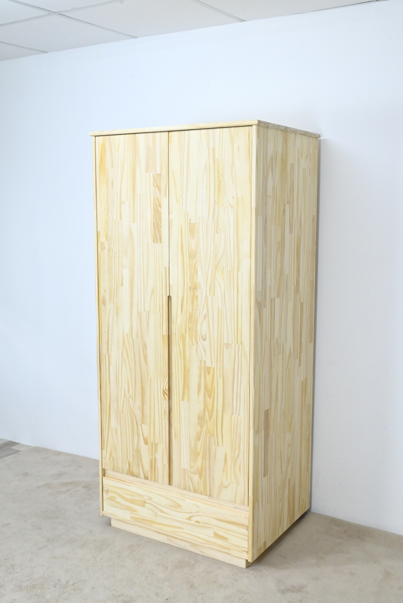 HAPPY FURNITURE , gỗ tự nhiên , Tủ quần áo 2 cửa mở 1 ngăn kéo - GALI , TCM_190 , 80cm x 59cm x 176cm