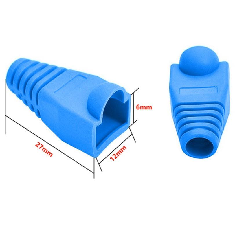 [Mã ELHA9 giảm 15% đơn 50K] Túi 100 đầu chụp dây mạng Cat5 có móc gài (Xanh)