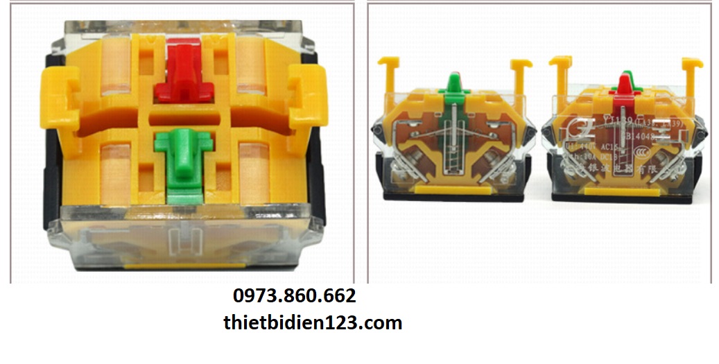 Nút Nhấn Đề Nhả Không Đèn LA38 - 440V 10A - XANH LÁ