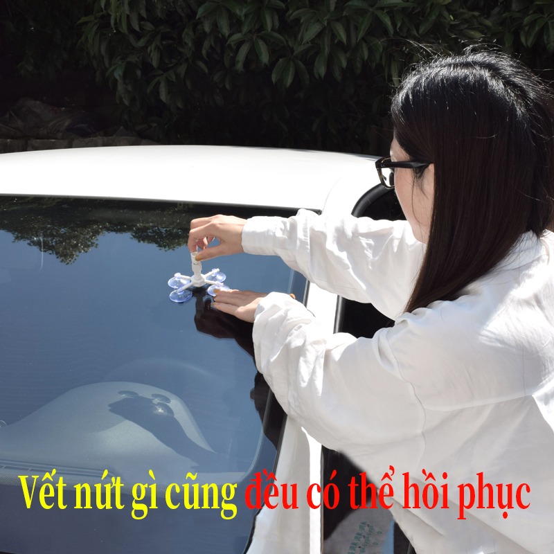 Bộ dụng cụ sửa chữa kính chắn gió xe ôtô, xóa vết nứt, vết trầy xước, va chạm, va đập xe ôtô, phục hồi lại những vết hư hỏng kính chắn gió của xe ô tô