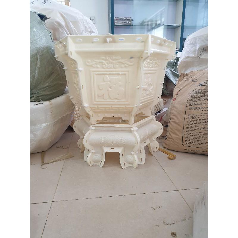 Khuôn chậu lục giác 60 +chân quỳ