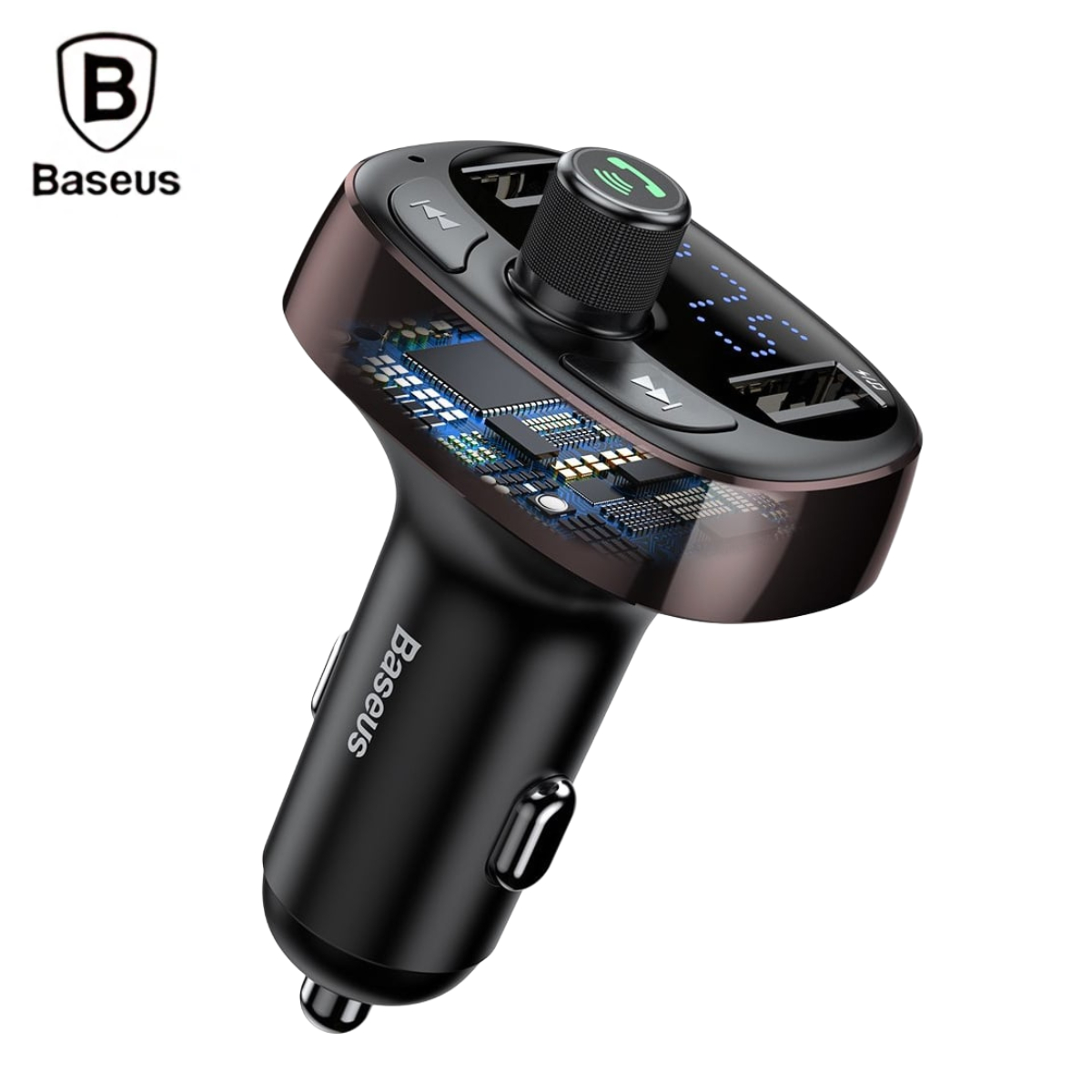 Tẩu sạc đa năng phát nhạc trên ô tô Baseus T Shaped S-09 Car Bluetooth MP3 Player - Hàng chính hãng