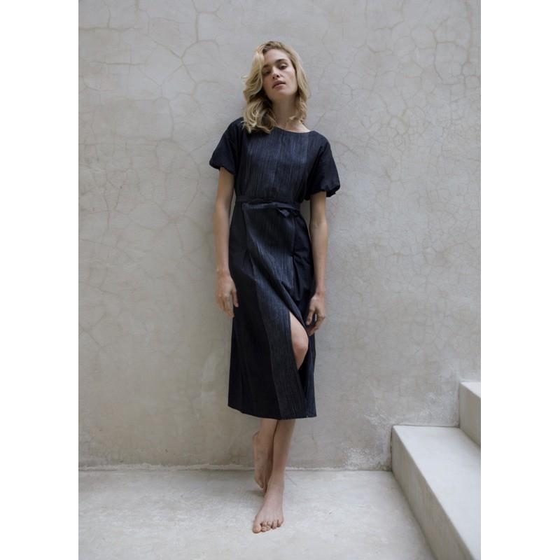 Đầm Linen Tay Cánh Sen