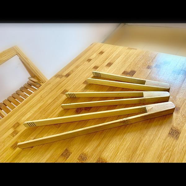 Combo kẹp chiên xào - nấu nướng gỗ tre cao cấp