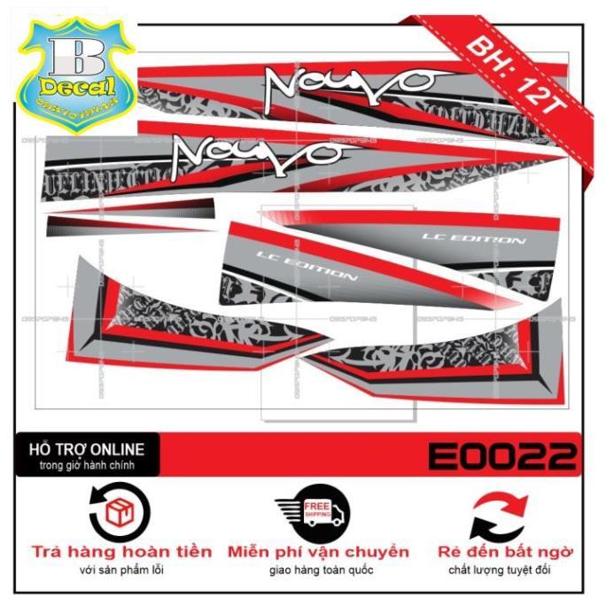 TEM XE NOUVO 1 ĐỎ XÁM