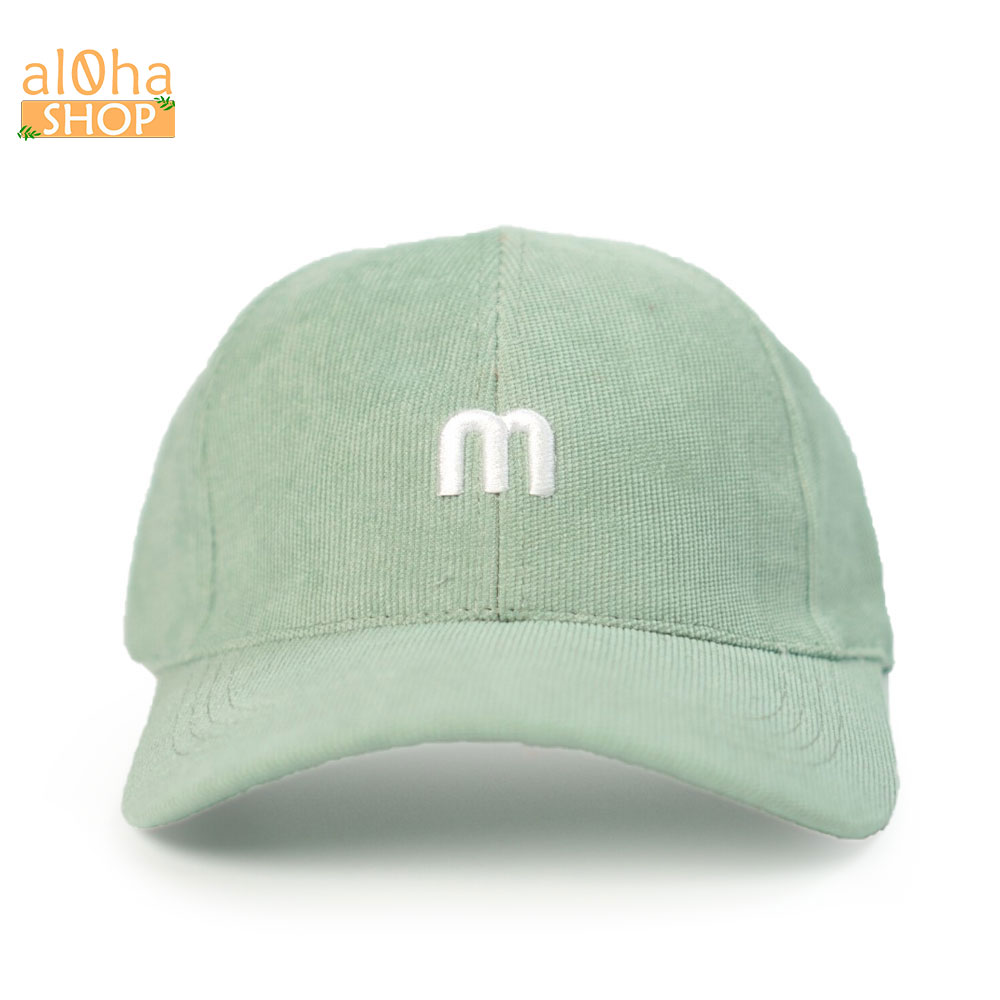 Mũ lưỡi trai vải kết nhung thêu chữ M - nón Ulzzang unisex nam nữ chống nắng - al0ha Shop