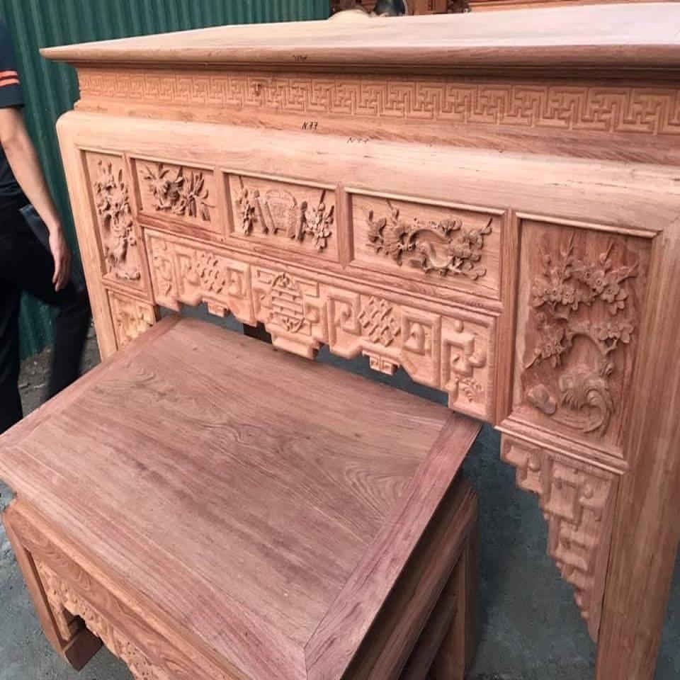 Án Gian Thờ Chân 12 Gỗ Hương Đá