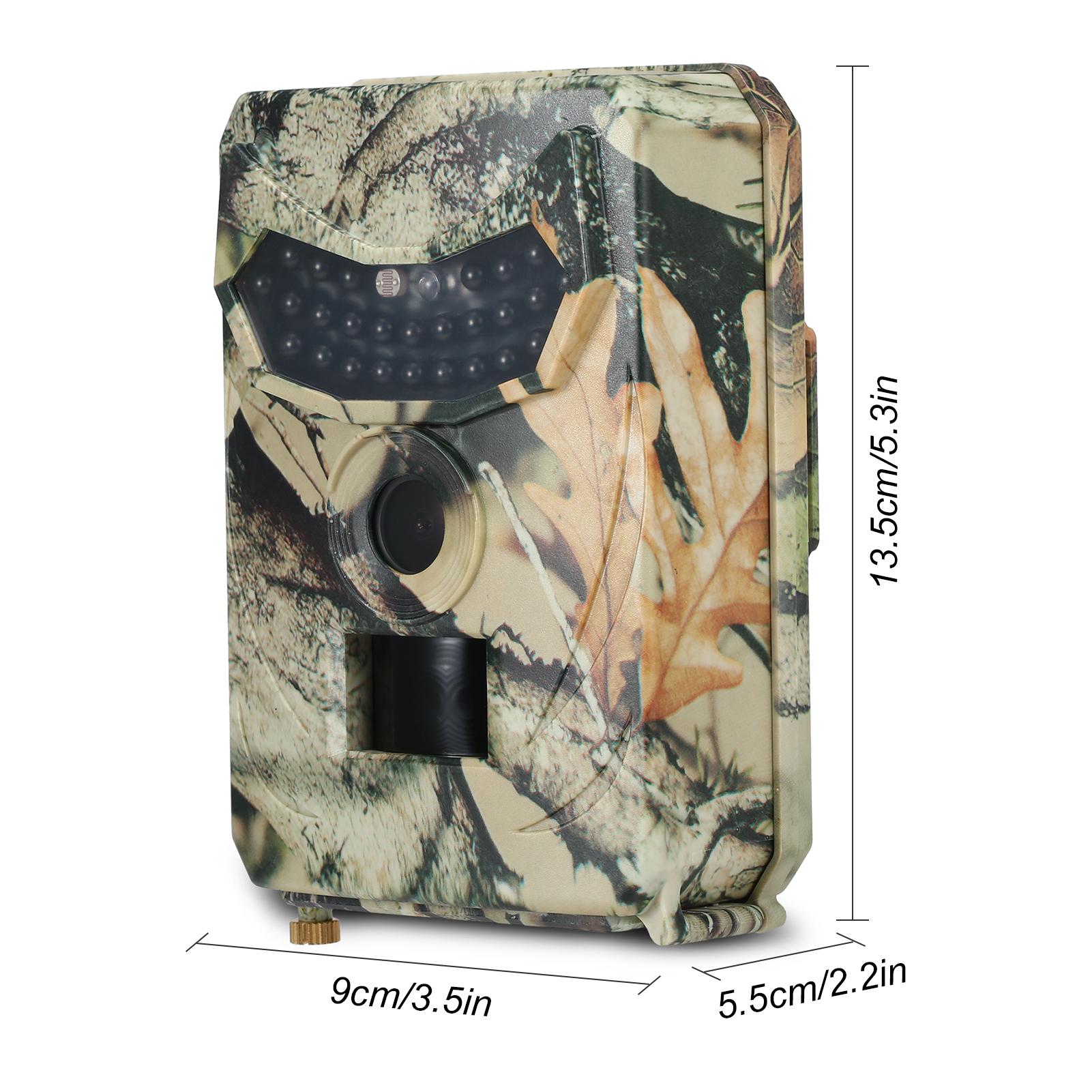 16Mp 1080P Máy Ảnh Đường Mòn Săn Bắn Máy Ảnh Máy Ảnh Hướng Đạo Động Vật Hoang Dã Ngoài Trời Với Cảm Biến Pir Hồng Ngoạimàu Đỏ Tầm Nhìn Ban Đêm