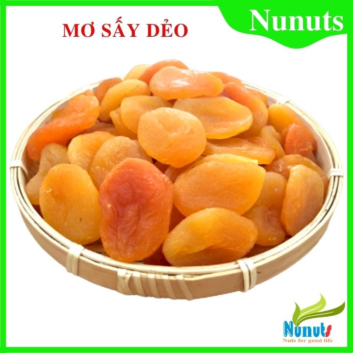 Mơ sấy dẻo Thổ Nhĩ Kỳ, không đường,hữu cơ,vị ngọt nhẹ thanh thanh, trái dẻo, không chất bảo quản Nunuts, ăn vặt mẹ bầu cực ngon và an toàn