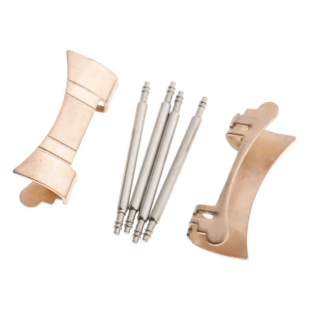 Solid Stainless Steel Watch Band Strap Bracelet Butterfly Buckle Belt 18mm