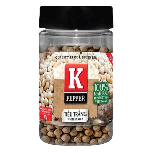 Tiêu Trắng Hạt K Pepper (85g / Hũ)