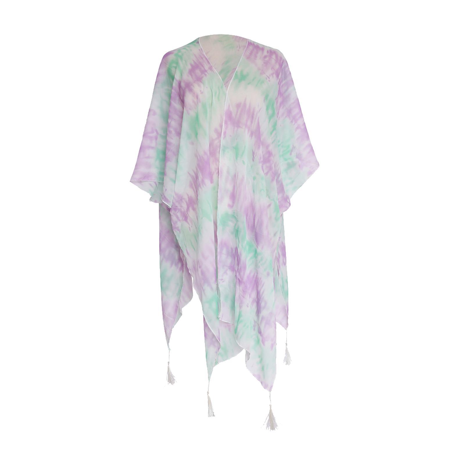 Chiffon Loose Shawl Kimono Cardigan Tunic Tops Swinsuit Cover Up for Beach