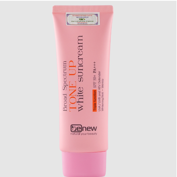 Kem chống nắng kiềm dầu, lên tone, dưỡng trắng Benew Broad Spectrum Tone-up White Suncream Hàn Quốc 70ml