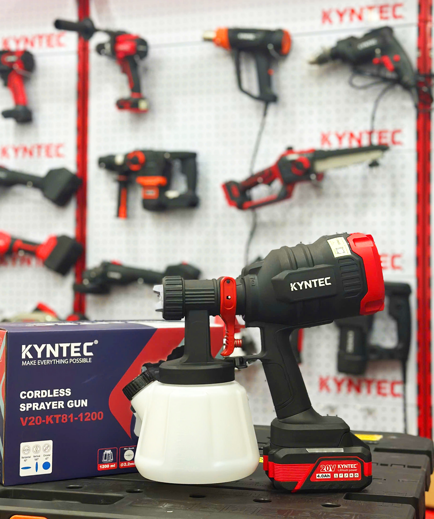 Thân máy phun sơn pin KYNKO KYNTEC 20V V20 - KT81 - 1200 (giá không gồm pin)